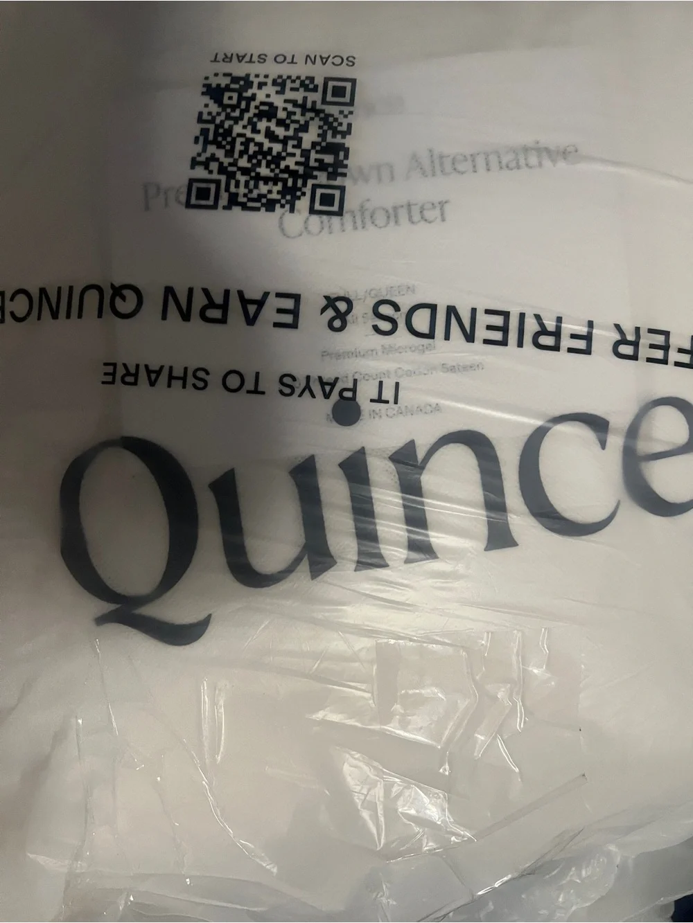 Quince Premium White Down-Alternative Comforter All Seasons Full/Queen